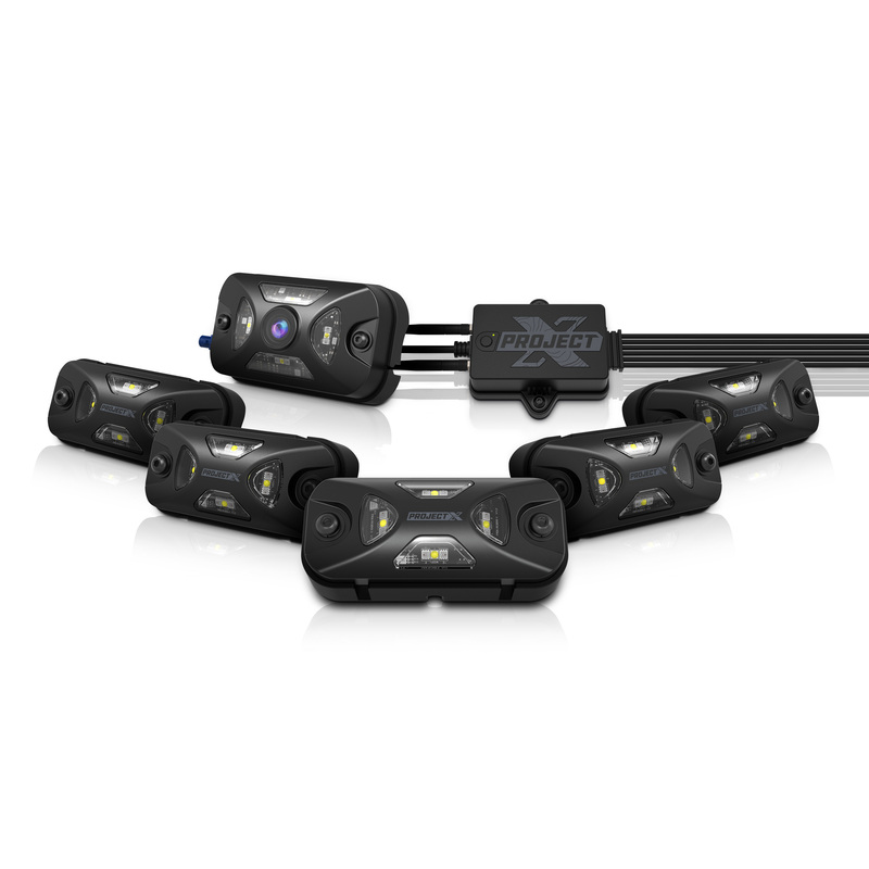 PROJECT X - Rock Light (1 Hub + 5 Rock Light + 1 Rock light with camera)